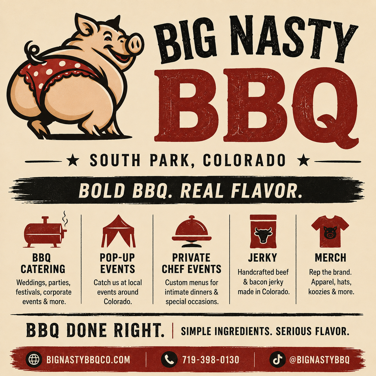 Big Nasty BBQ — Bold BBQ. Real flavor. Catering, pop-up events, private chef events, jerky and merch